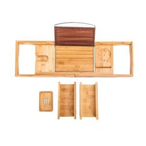 Zimtown Bathtub Rack Bamboo Shelf Shower Tub Book Reading Tray Holder Stand Expandable - Walmart.com