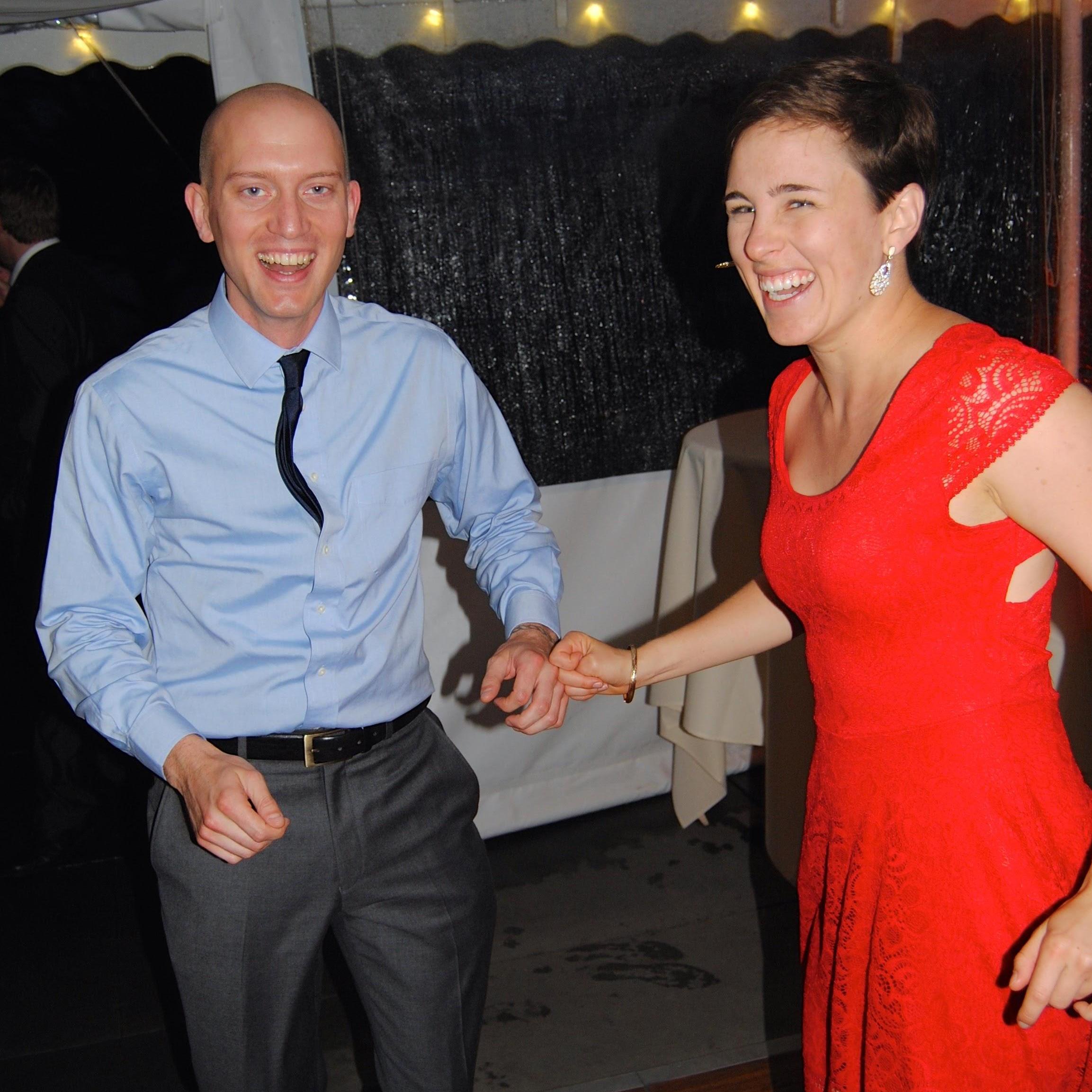 2015. Dancing the night away at Scott and Amy's wedding!