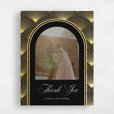 Black Wedding Thank You - Hayden Photo Foil
