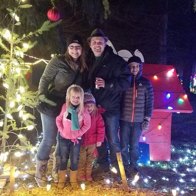 One of my favorite family photos ❤  Also taken at the Oregon Garden Christmas Light Festival.