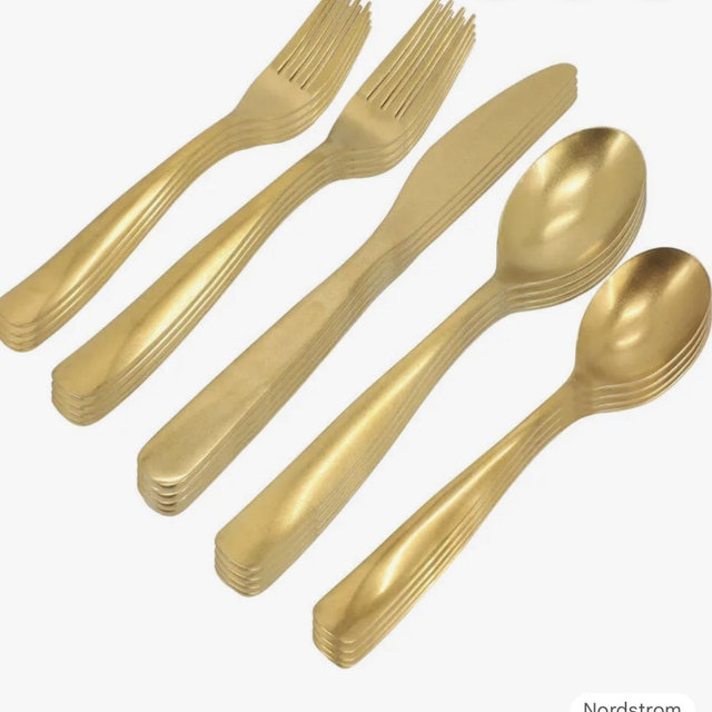 Gold cutlery