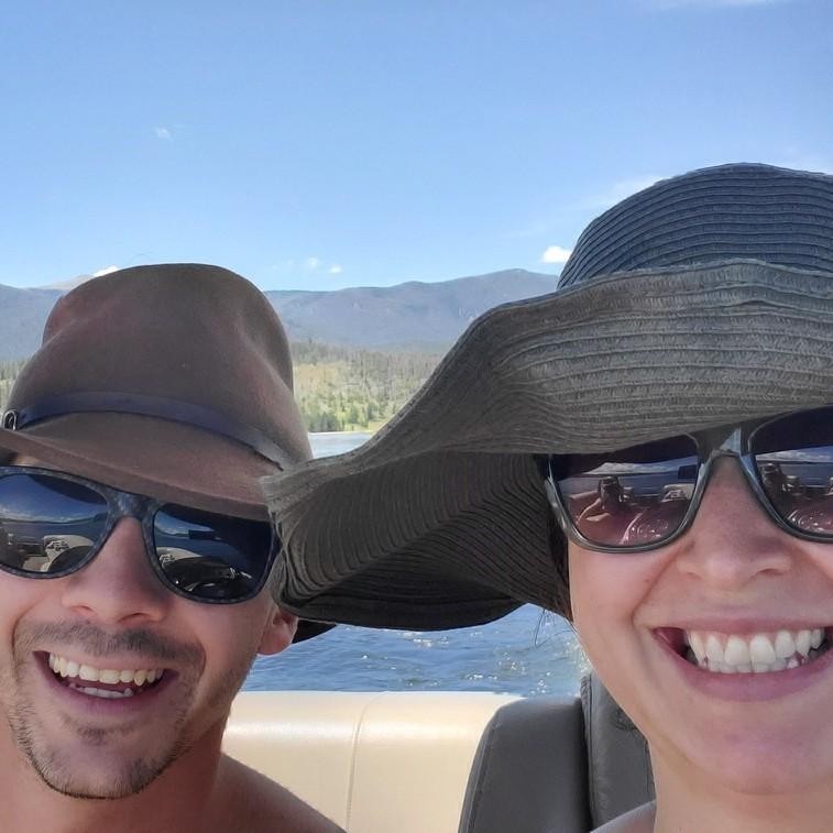 We're on a boat! One of our yearly trips out to Granby.