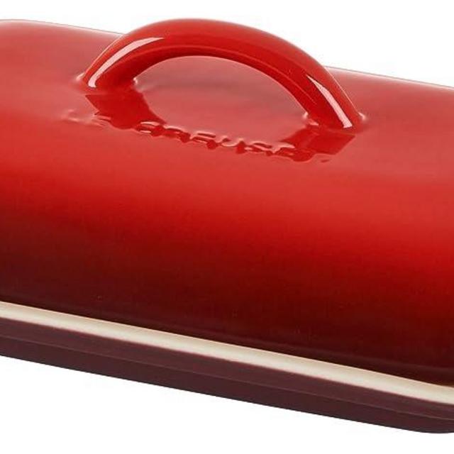 Le Creuset Stoneware Heritage Butter Dish, Cerise