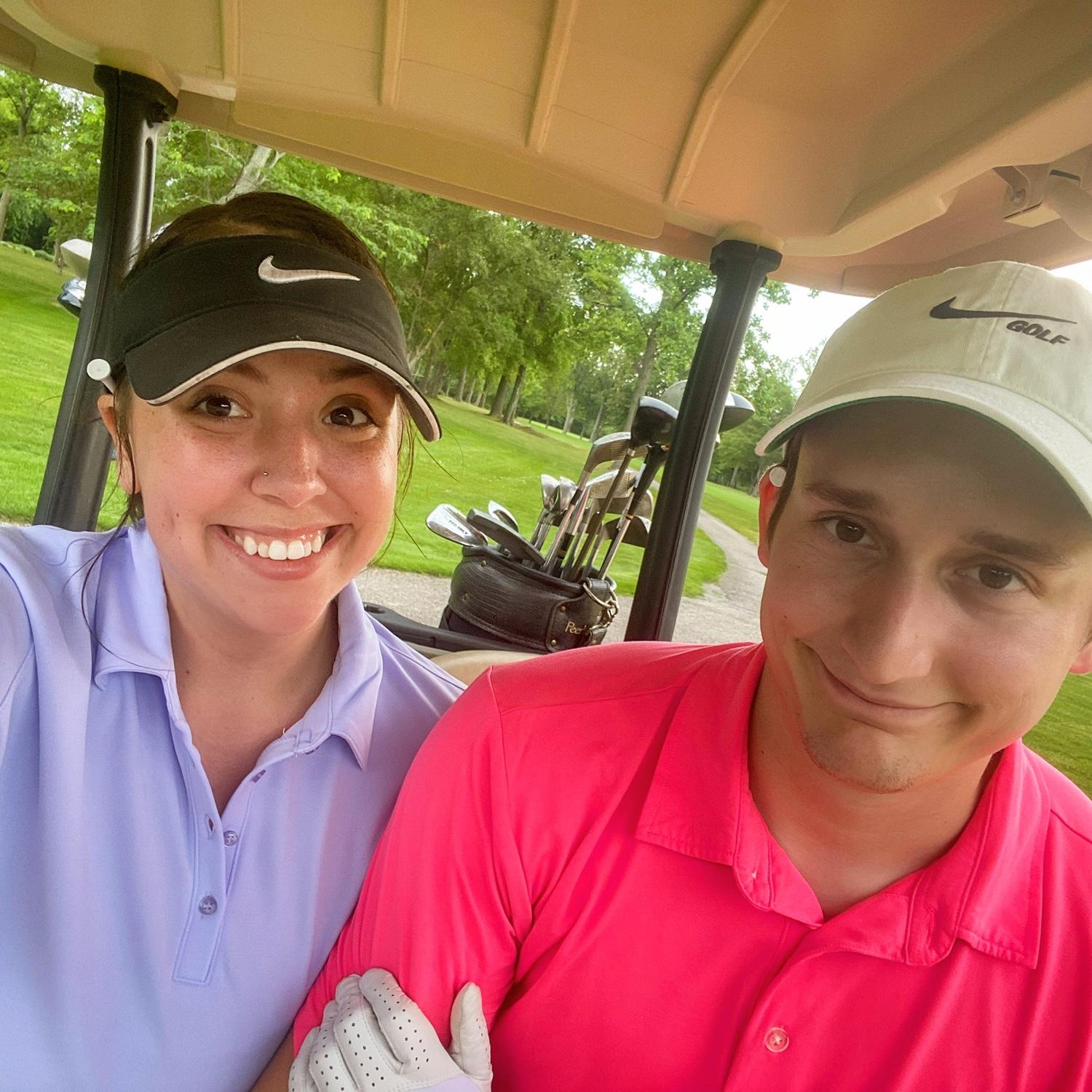 One of our first times golfing in Madison!