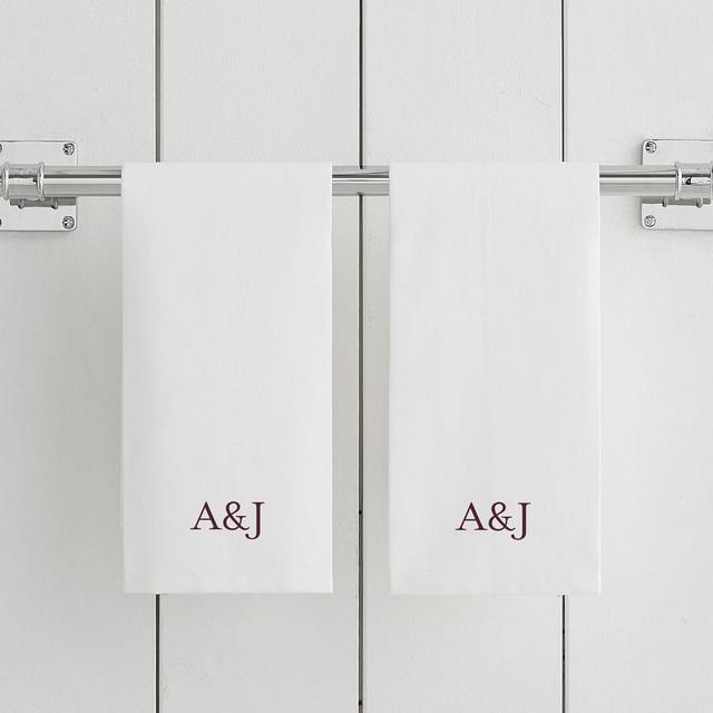 Personalized Guest Towels, Set of 2, White