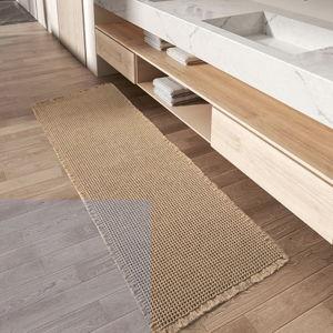 Upgraded Waffle Runner Rug, Super Absorbent Non Slip Bath Mats for Bathroom Floor, Machine Washable Bathroom Runner Rug with Tassels, Ideal for Hallway Bedroom Laundry Room, Brown, 2'x 6'(24" x 72")