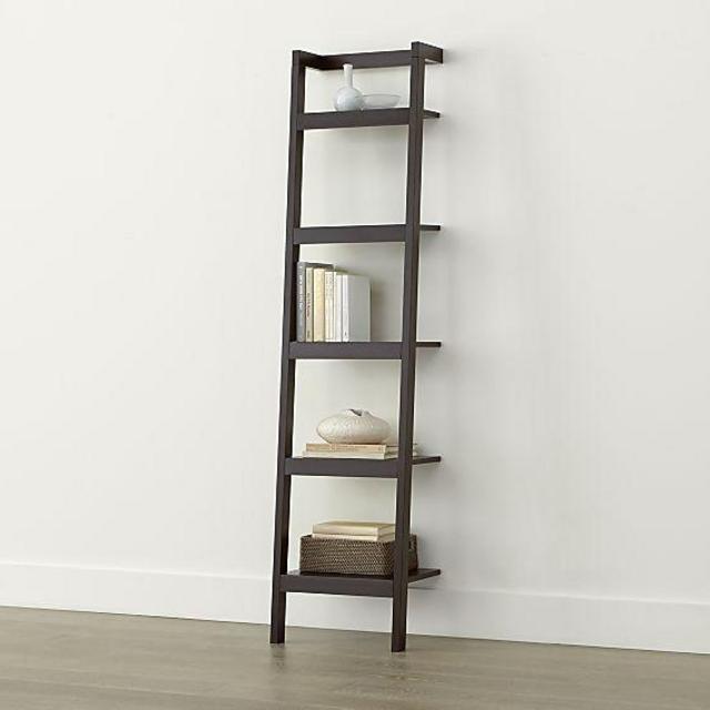 Sawyer Mocha Leaning 18" Bookcase