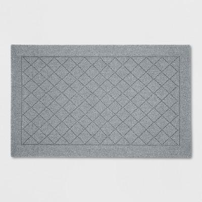 2'6"X3'10"/30"X46" Diamond Tufted And Hooked Accent Rug Gray - Threshold™