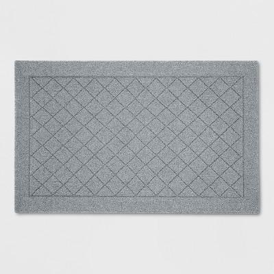 2'x3' Aqua Shield Diamonds Indoor/Outdoor Doormat Bluestone - Bungalow Flooring