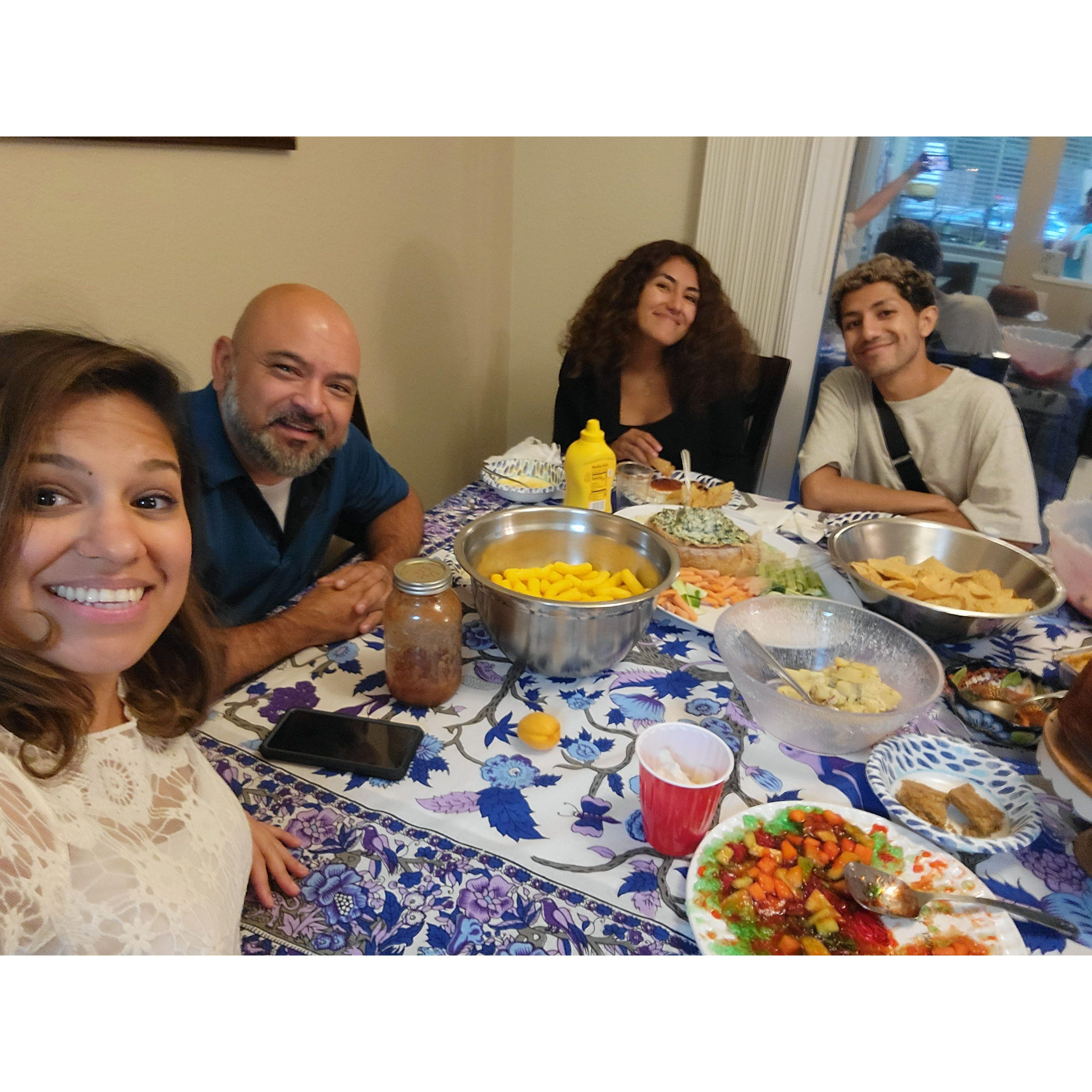 Fellowshipping with friends around the table is our favorite pass-time.