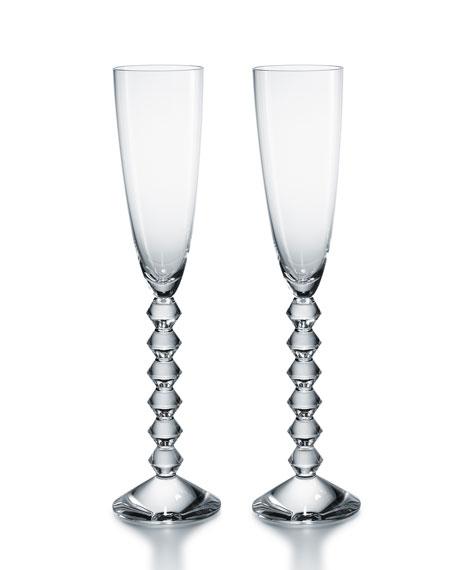 BaccaratTwo Vega Flutissimo Champagne Flutes, Clear