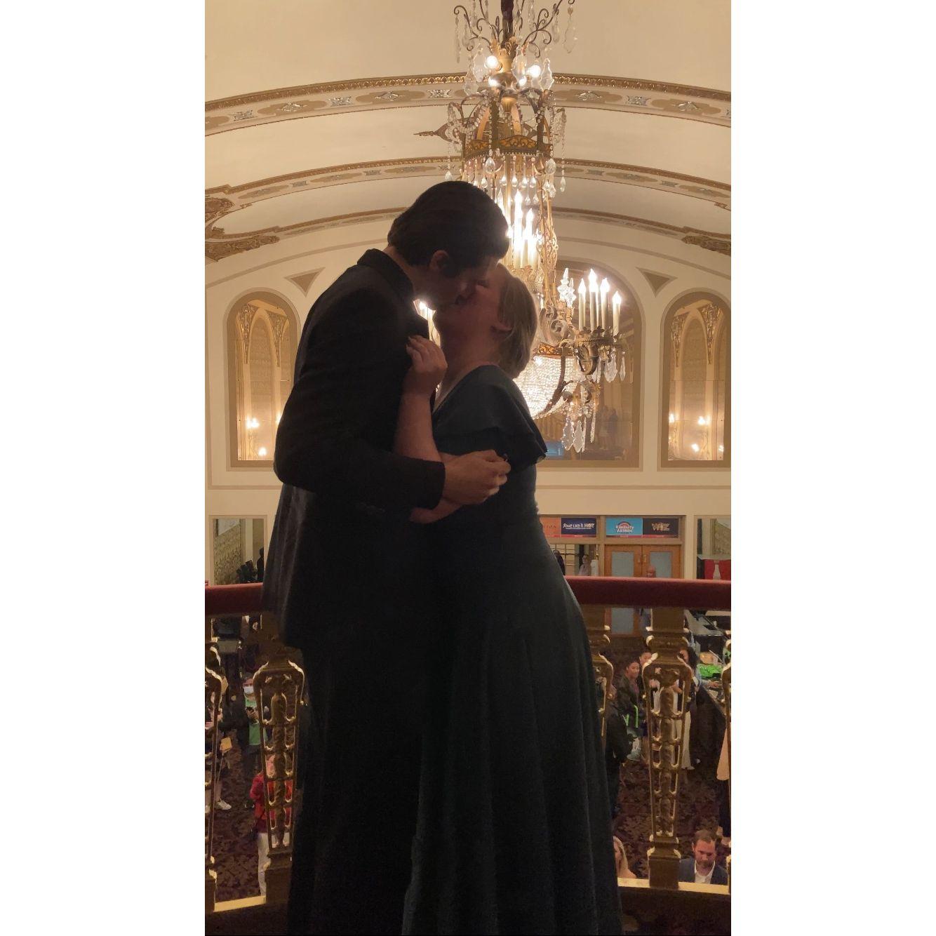 Right after Luke proposed at the Orpheum after Wicked