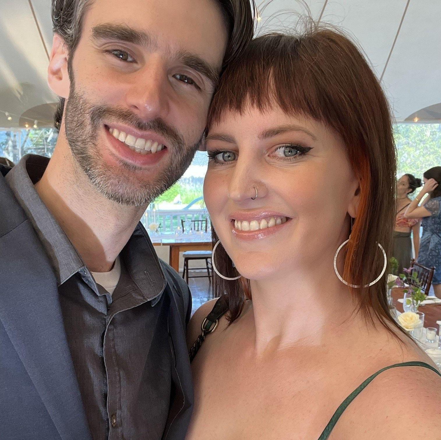 at a wedding together, 2022