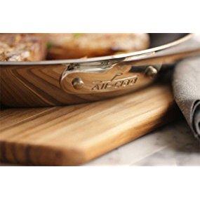 All-Clad BD55108NSR2 D5 Brushed 18/10 Stainless Steel 5-Ply Bonded Dishwasher Safe Nonstick Fry Pan Saute Pan Cookware, 8-Inch, Silver