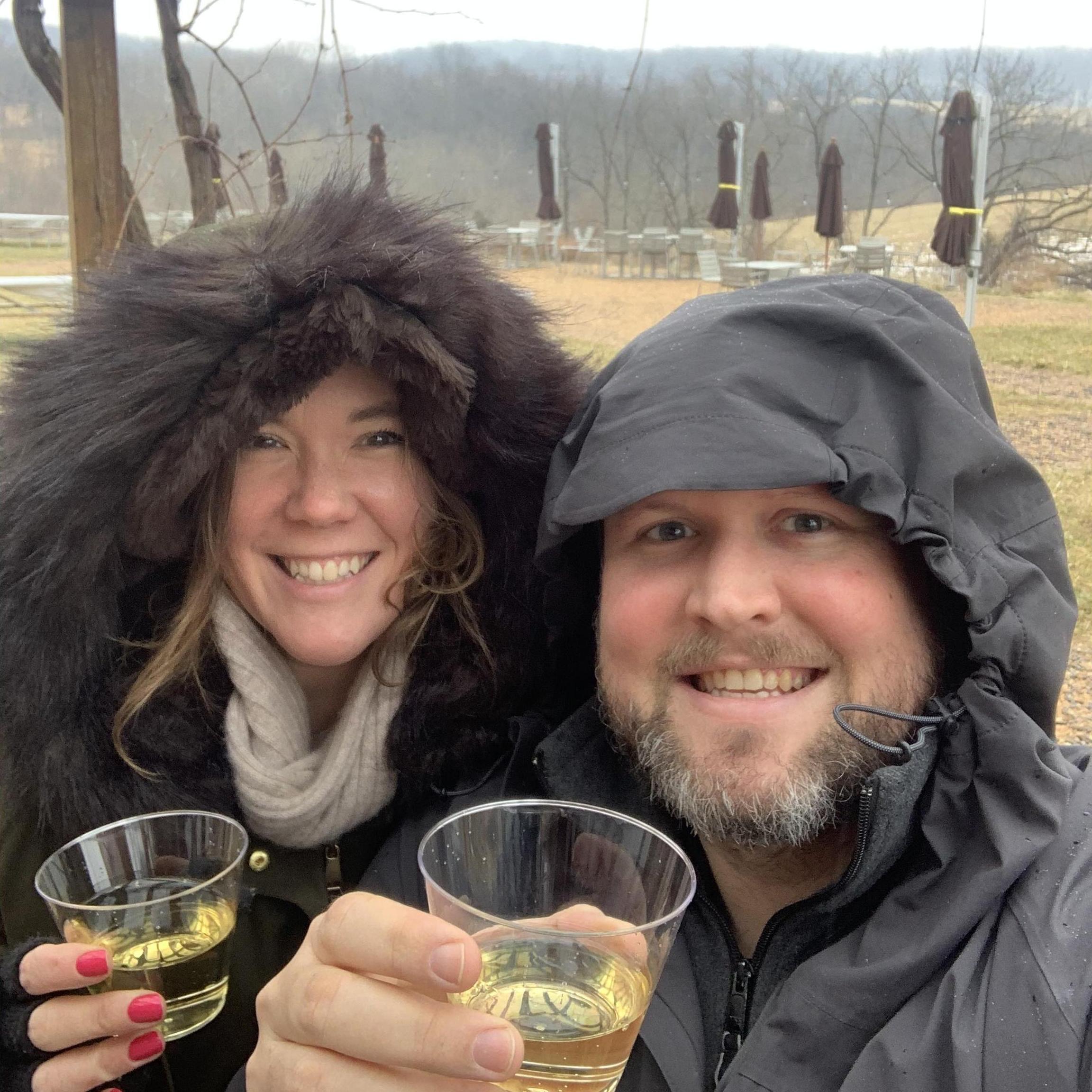 Braving the elements for some wine - Loudon County, VA 2020