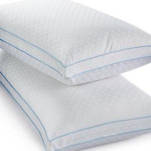 Dual Comfort Pillows, Gel-Infused Memory Foam & Fiber Fill iCOOL Technology System®, 300 Thread Count 100% Cotton Cover