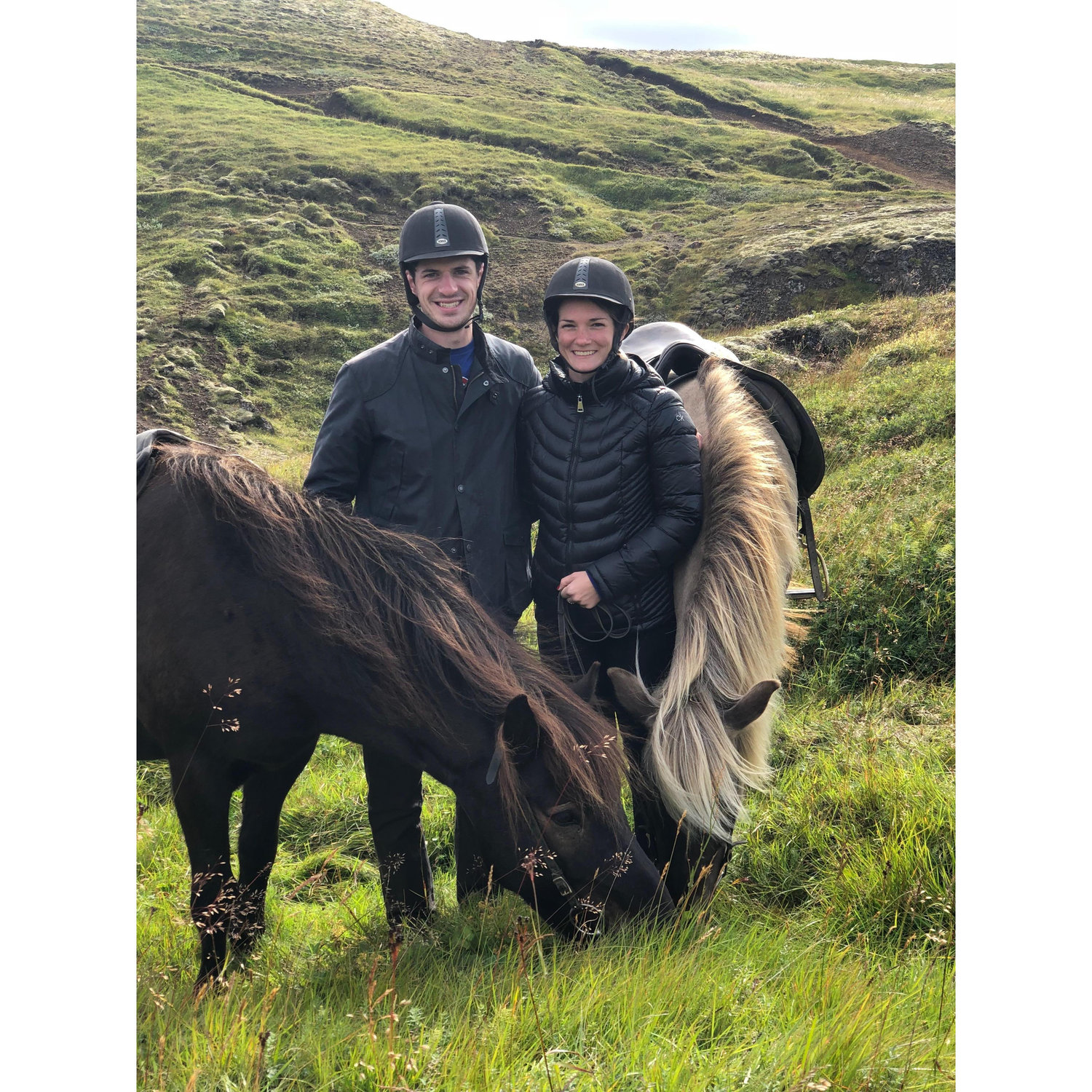 Riding horses in Iceland