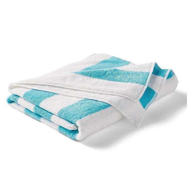 Resort Cabana Stripe Beach Towel, Pool Blue
