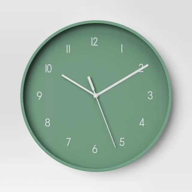 12" Wall Clock Green - Room Essentials™