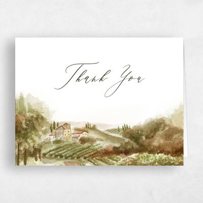 Dijon, Brown Wedding Thank You - Hillpine Landscape