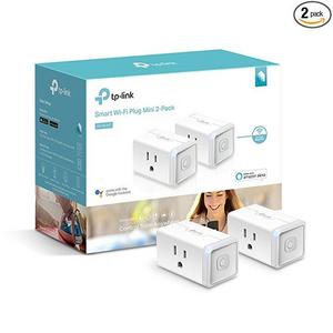 Kasa Smart Wi-Fi Plug Mini by TP-Link (2-Pack) - Control your Devices from Anywhere, No Hub Required, Compact Design, Works With Alexa and Google Assistant (HS105KIT)