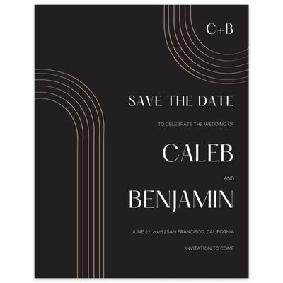 Black Wedding Digital Save the Date - Goodwin Portrait