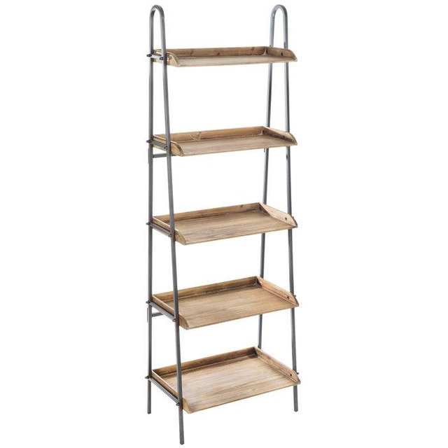 Industrial Five-Tiered Shelf