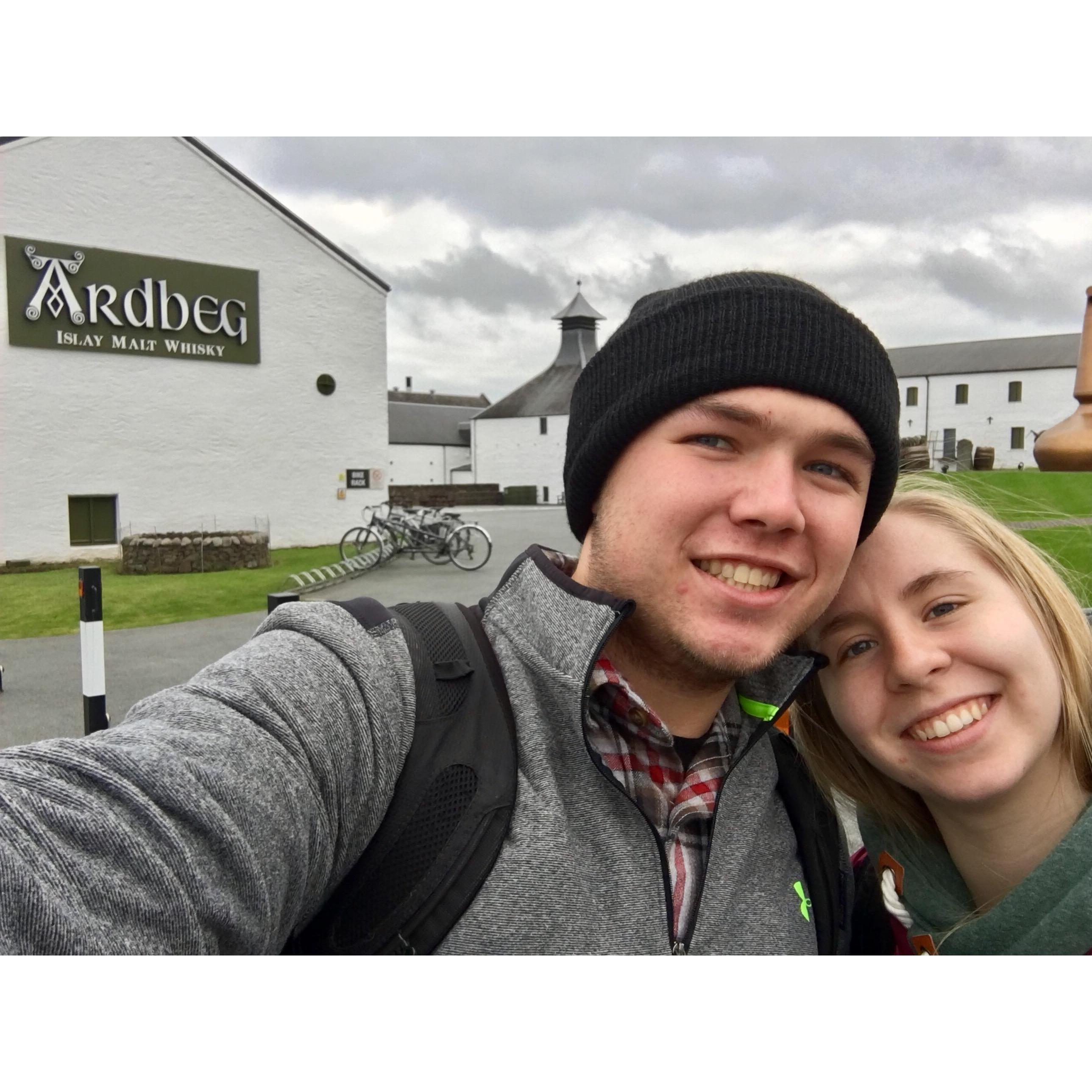 A Scottish selfie! Justus loved the whiskey, I loved the views, we both adored the company.
