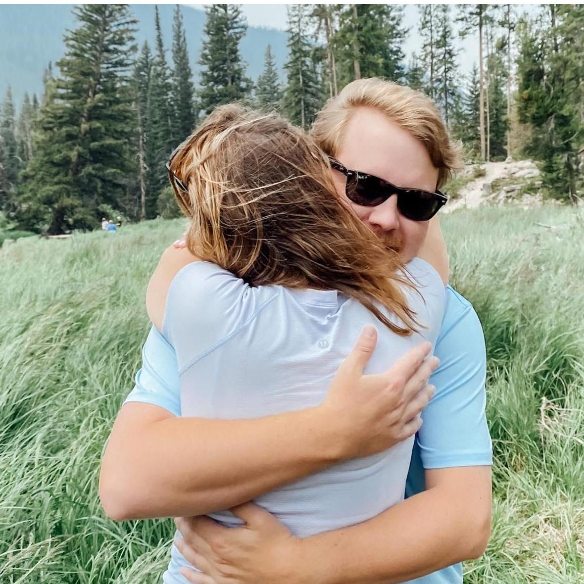 A few minutes post engagement! Not pictured: my ugly cry face