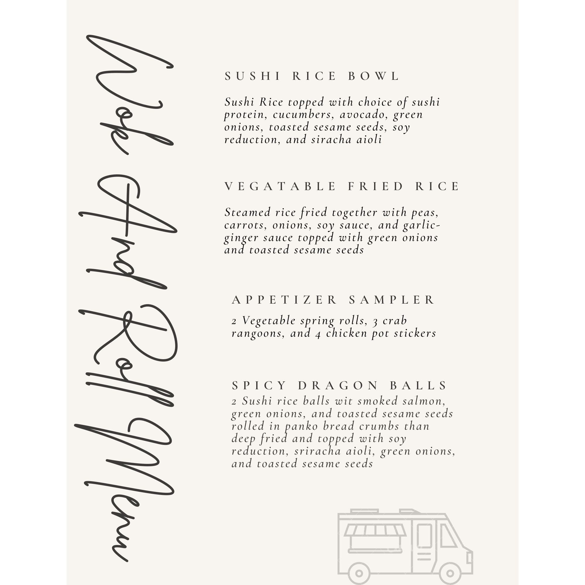 Wok And Roll Menu