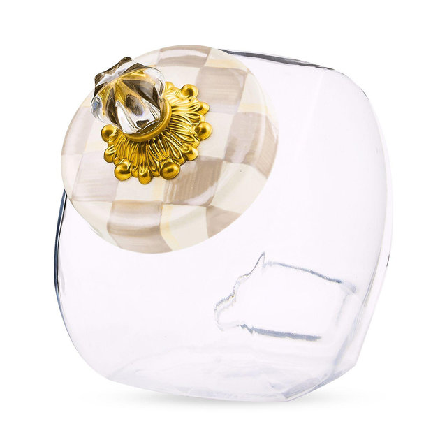 Mackenzie-Childs Sweets Jar with Mocha Check Lid