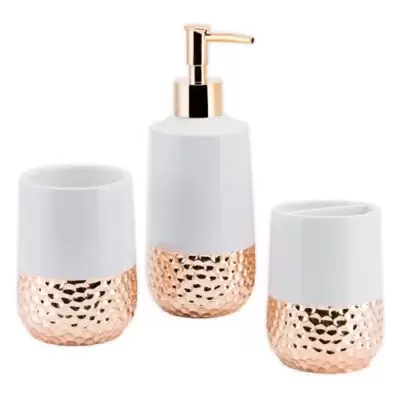 Titus 3-Piece Bath Accessory Set in Rose Gold