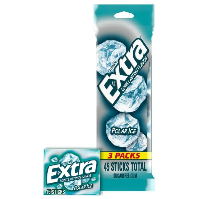 Extra Sugar-Free Polar Ice Gum Multipack - 15ct/3pk