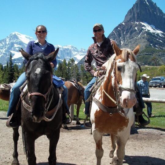 Trail ride at Glacier National Park