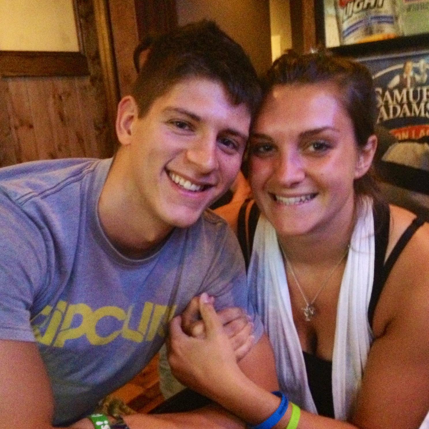 2013: Our first official picture as a couple