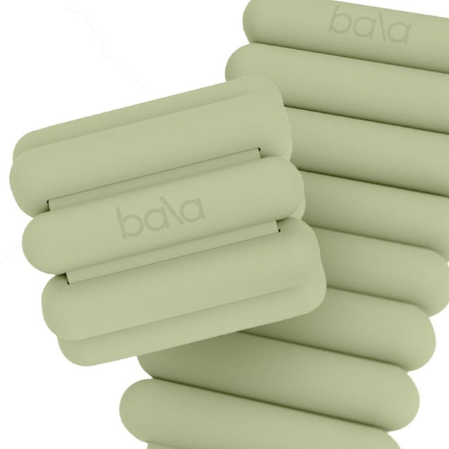 Bala Bangles Wrist & Ankle Weights for Women & Men - Adjustable Weighted Bands - Soft Silicone Arm & Leg Weights for Pilates, Yoga, Walking, Barre, Home Workout & Strength Training Exercise