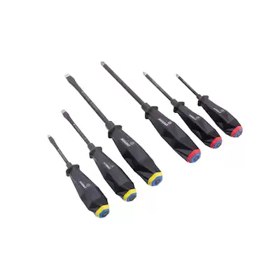 Kobalt 6-Piece Tpr/Thermoplastic Rubber Handle Slottedhead and Phillips Screwdriver Set