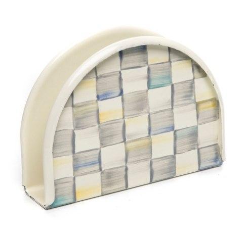 Sterling Check Enamel Napkin Holder by MacKenzie-Childs