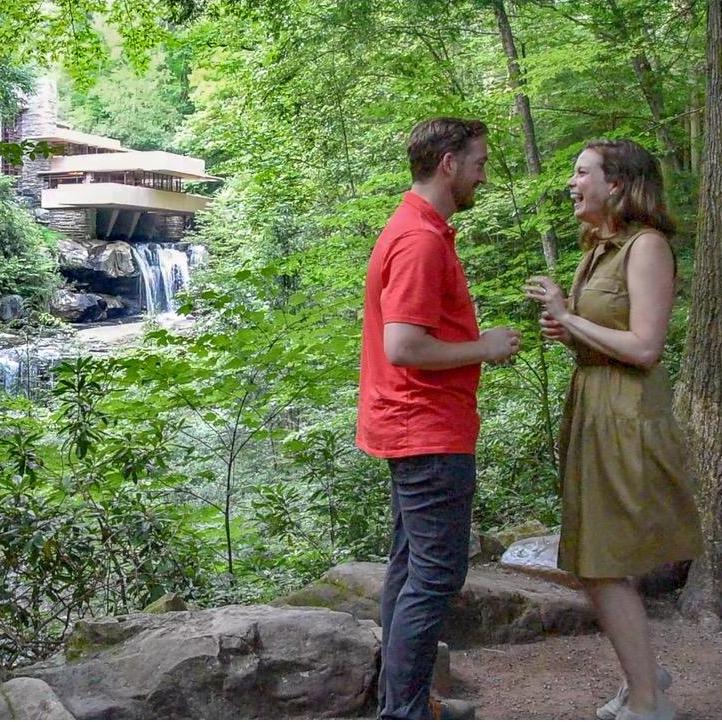 excited to say YES at Fallingwater in PA