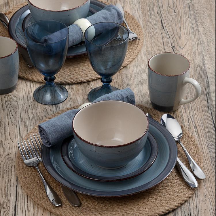 Pfaltzgraff Hadlee 16-Piece Dinnerware Set - Grey