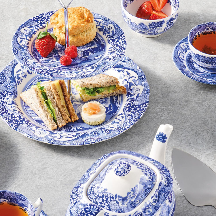 Spode, Blue Italian Teapot | Zola