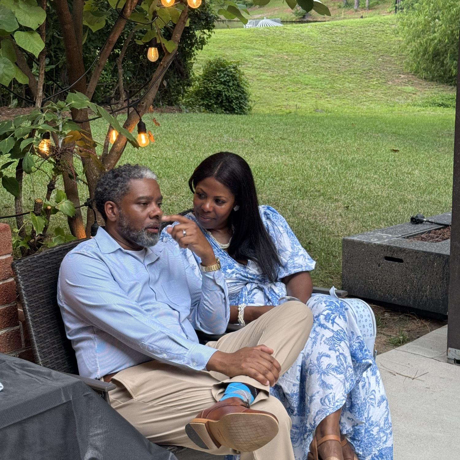 Enjoying friends dinner party!