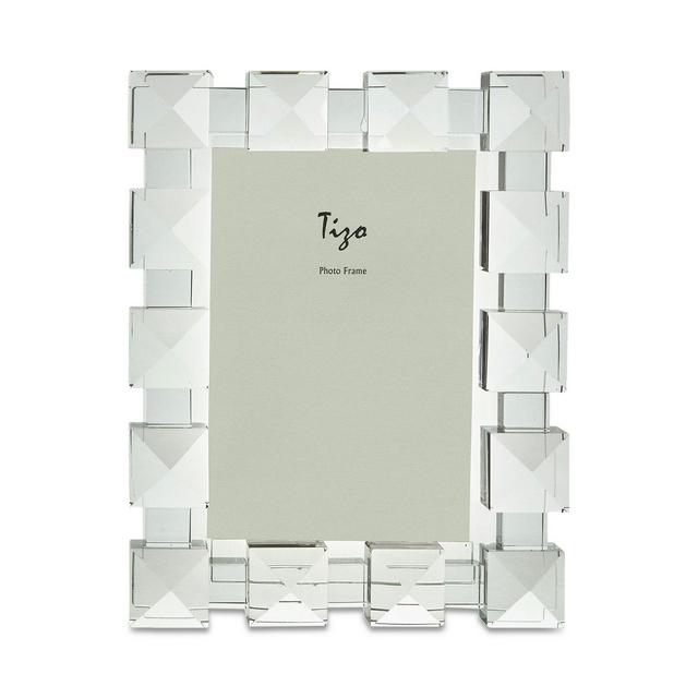 Tizo Crystal Glass Diamond Picture Frame, 4" x 6"