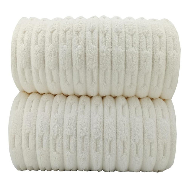 ANKING 40x80 Inches Oversized Bath Sheets Extra Large Bath Towels for Adults Super Soft Quick Dry Lightweight Lint Free Absorbent Stripe Microfiber Shower Towels (White 2 Piece)