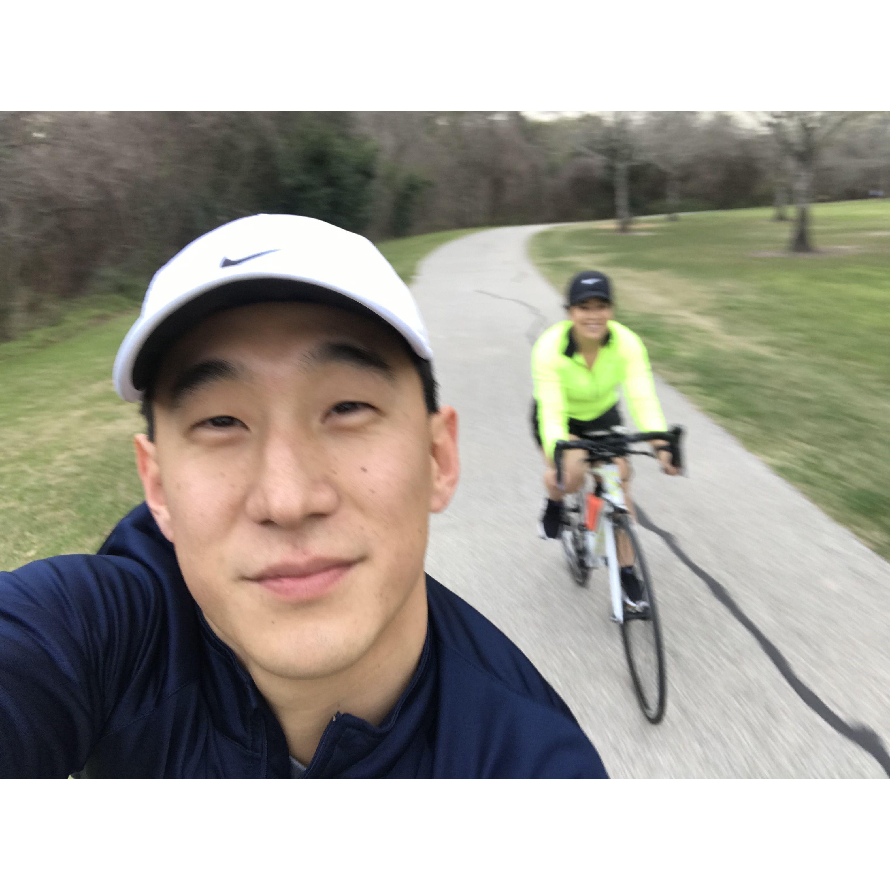 We were preparing for Tour de Houston, a 40 mile bike ride!