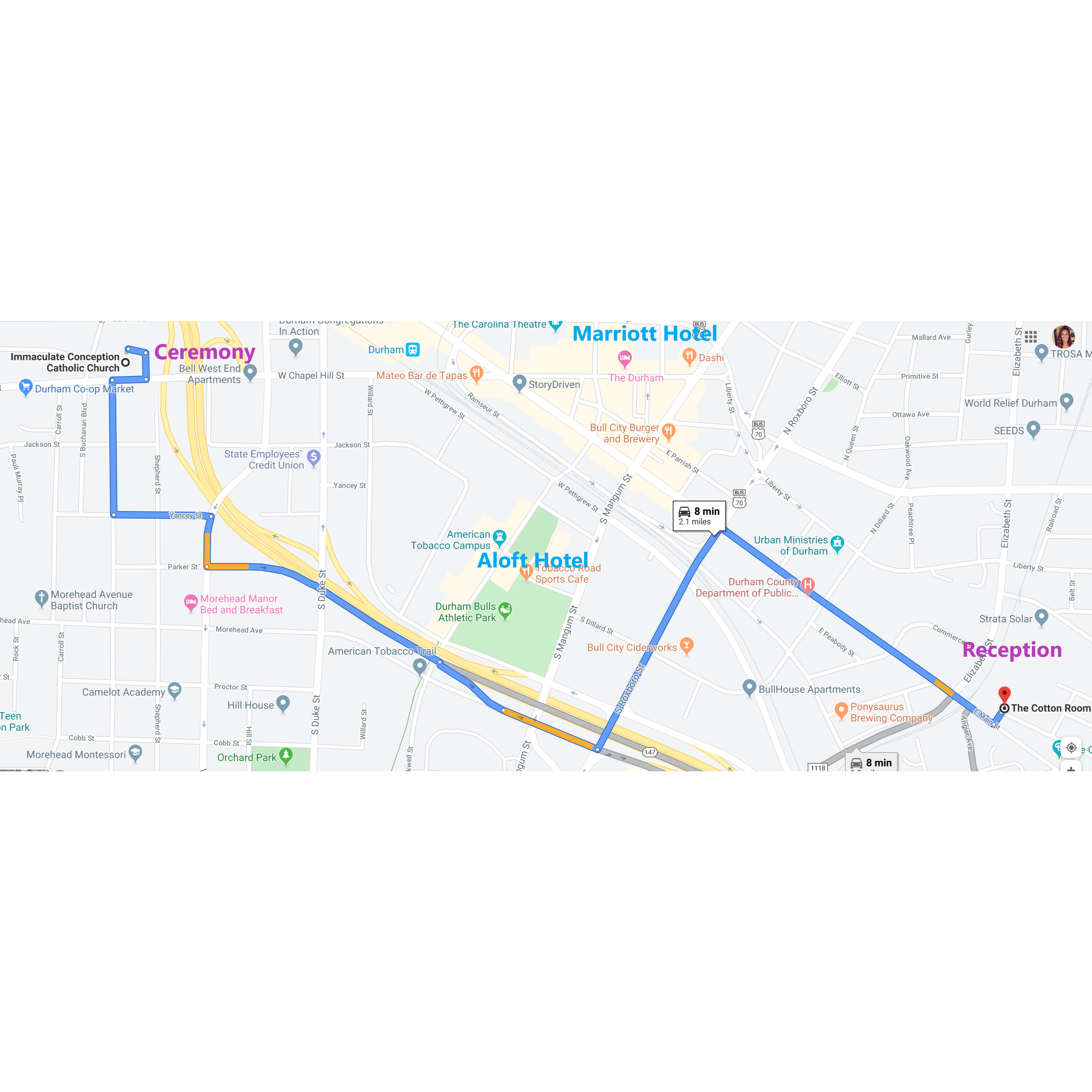Wedding Day Event Locations