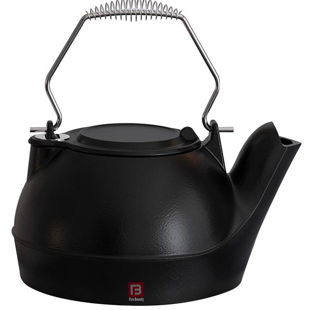 Fire Beauty Humidifying Iron Kettle，Stove Humidifier，Wood Stove Kettle，Cast Iron，Chrome handle