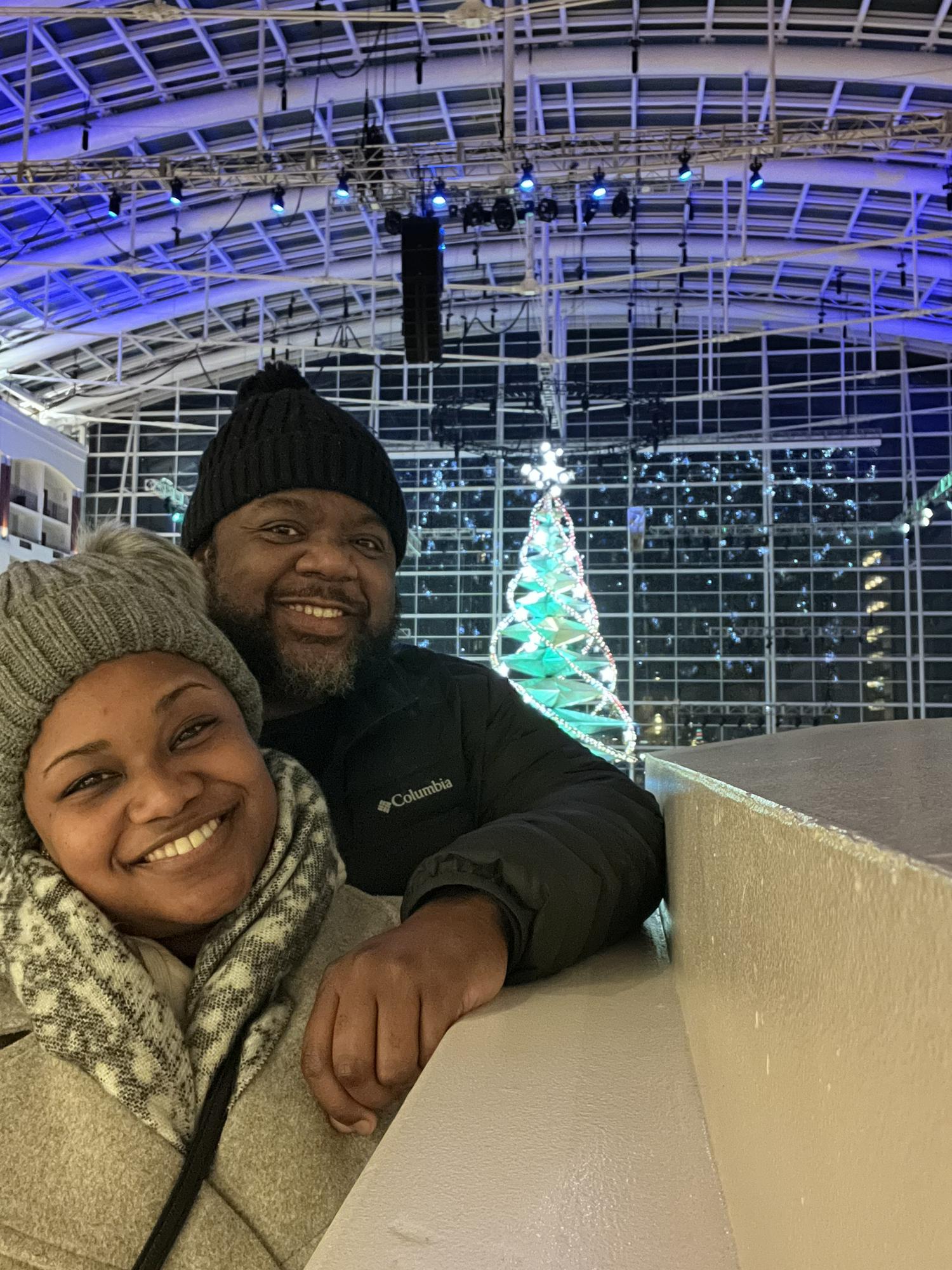 Enjoying the Christmas light show at the National Harbor  December 2022