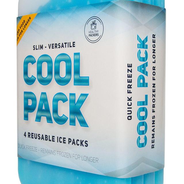 Ice Pack for Lunch Box - Freezer Packs - Original Cool Pack | Slim Long-Lasting Ice Packs for your Lunch or Cooler Bag (Set of 4)