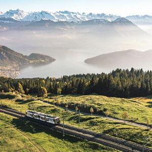 Train Tour to a Mineral Bath in the Swiss Alps